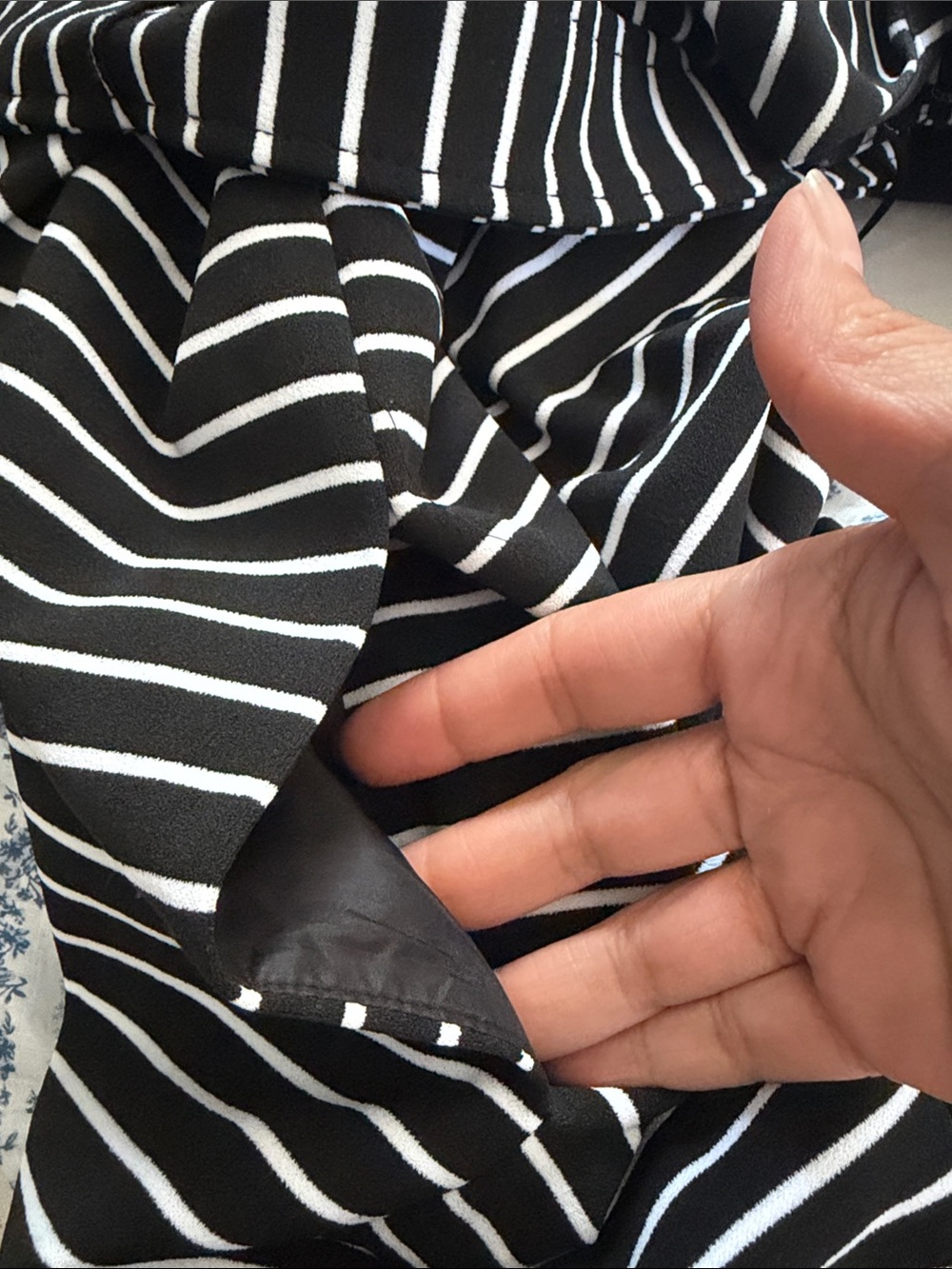 Calvin Klein Black & White Striped Sleeveless ankle Jumpsuit with Tie Waist - Picture 6 of 6